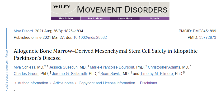 美國麥戈文醫(yī)學院：干細胞治療帕金森病安全、有效！
