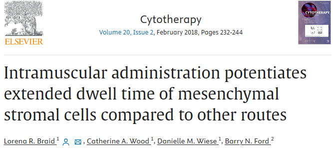 與其他途徑相比，肌肉注射可以延長(zhǎng)間充質(zhì)基質(zhì)細(xì)胞的停留時(shí)間