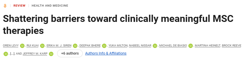 打破障礙，實(shí)現(xiàn)具有臨床意義的 MSC 療法