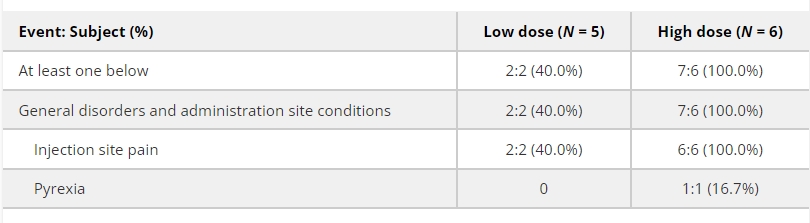 表3：ITT人群中與治療相關的AE總結。