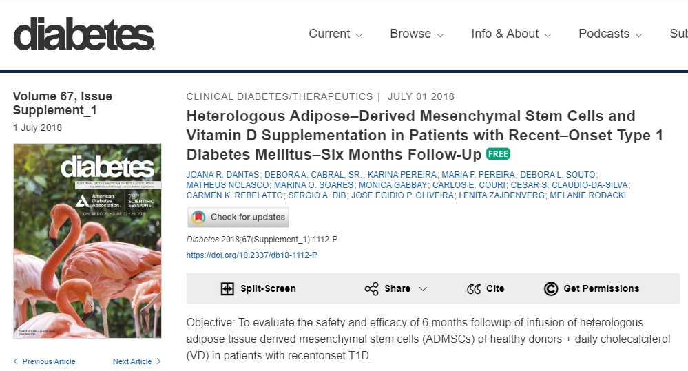 異源脂肪間充質(zhì)干細(xì)胞和維生素 D 補(bǔ)充劑對新發(fā) 1 型糖尿病患者的影響——6 個月隨訪