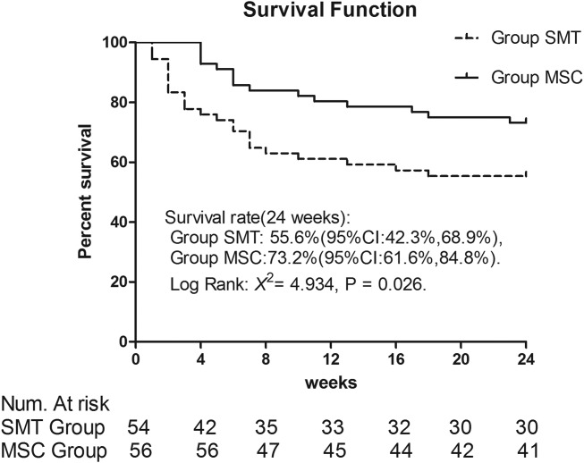Kaplan-Meier 生存曲線。
