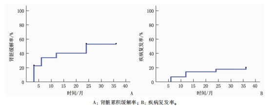 總生存率、腎臟緩解率及復發率