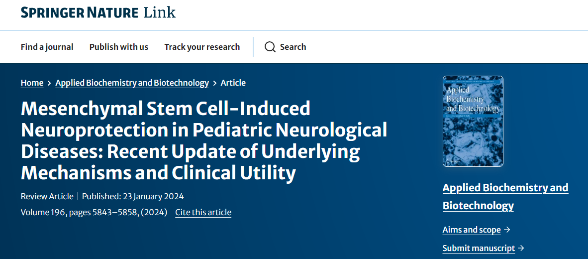 間充質(zhì)干細(xì)胞誘導(dǎo)的神經(jīng)保護(hù)作用在兒童神經(jīng)系統(tǒng)疾病中的作用：潛在機制和臨床應(yīng)用的最新進(jìn)展