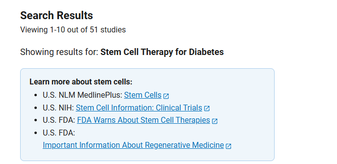 干細胞治療糖尿病臨床研究項目有51項，已完成的有18項