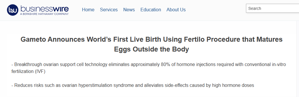 全球首例：使用誘導(dǎo)多能干細(xì)胞體外成熟卵子技術(shù)，成功產(chǎn)下一名嬰兒