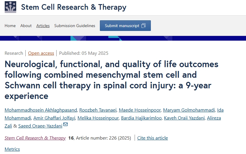 間充質干細胞和許旺細胞聯合療法治療脊髓損傷后的神經、功能和生活質量：9年經驗