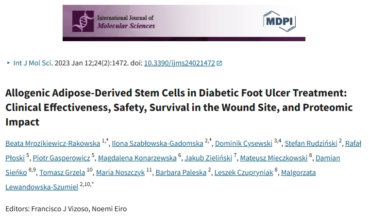 同種異體脂肪干細胞在糖尿病足潰瘍治療中的應用:臨床效果、安全性、傷口部位存活率及蛋白質組學影響 同種異體脂肪干細胞在糖尿病足潰瘍治療中的應用:臨床效果、安全性、傷口部位存活率及蛋白質組學影響