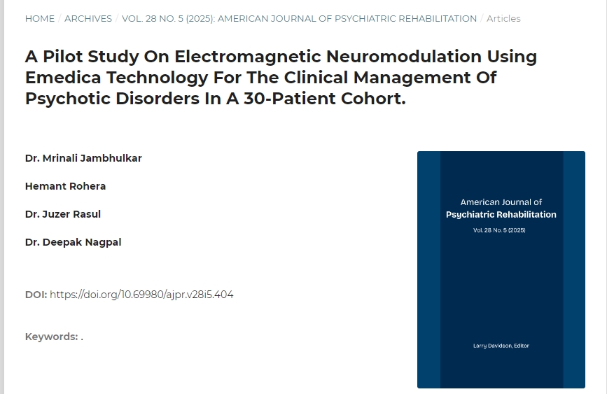 使用Emedica技術(shù)對(duì)30名患者進(jìn)行精神病臨床管理的電磁神經(jīng)調(diào)節(jié)的初步研究