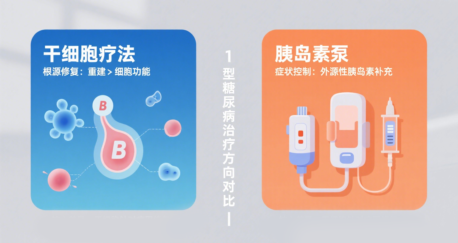 干細(xì)胞療法vs胰島素泵｜1型糖尿病的未來治療方向?qū)Ρ? class=