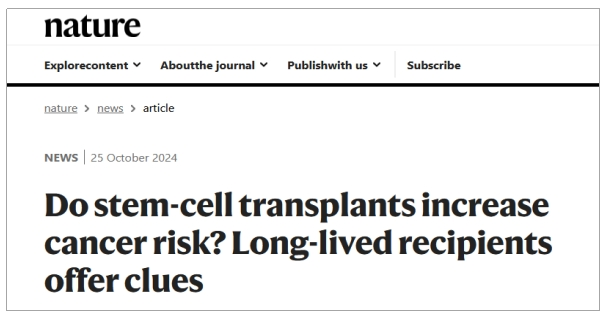 干細胞移植會增加癌癥風險嗎？長壽接受者提供線索