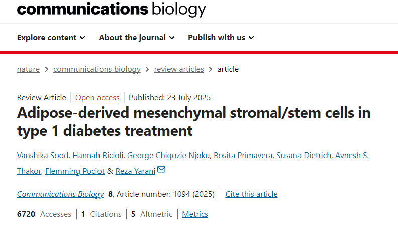 脂肪來源間充質(zhì)干細胞在1型糖尿病治療中的應(yīng)用
