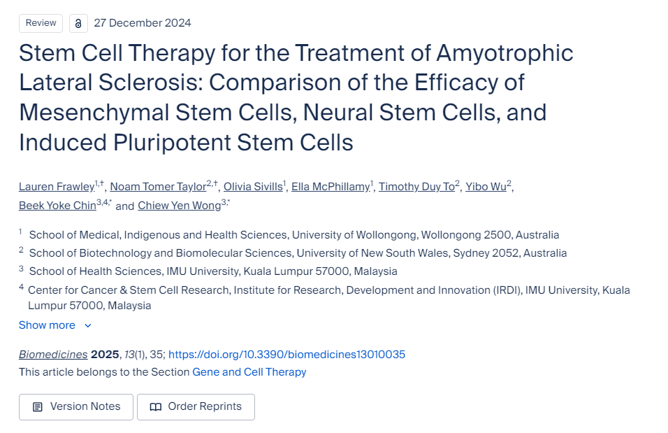 干細胞療法治療肌萎縮側(cè)索硬化癥：間充質(zhì)干細胞、神經(jīng)干細胞和誘導多能干細胞療效的比較