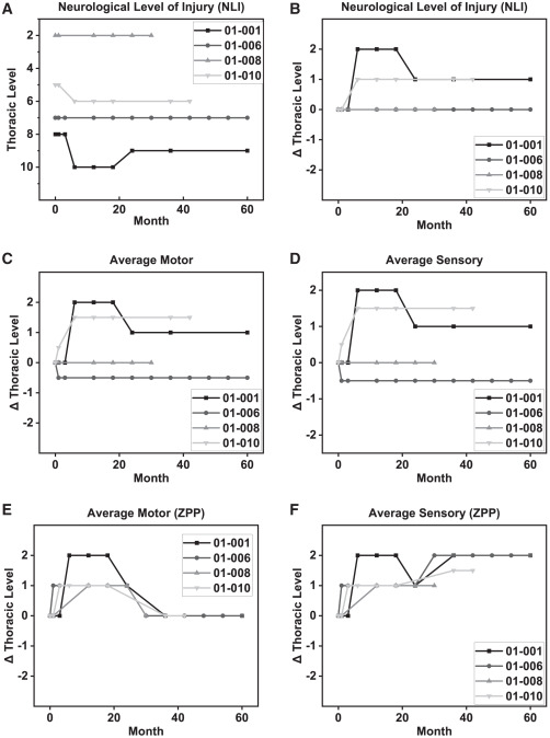 ISNCSCI篩查至60個(gè)月的神經(jīng)功能改善成績(jī)
