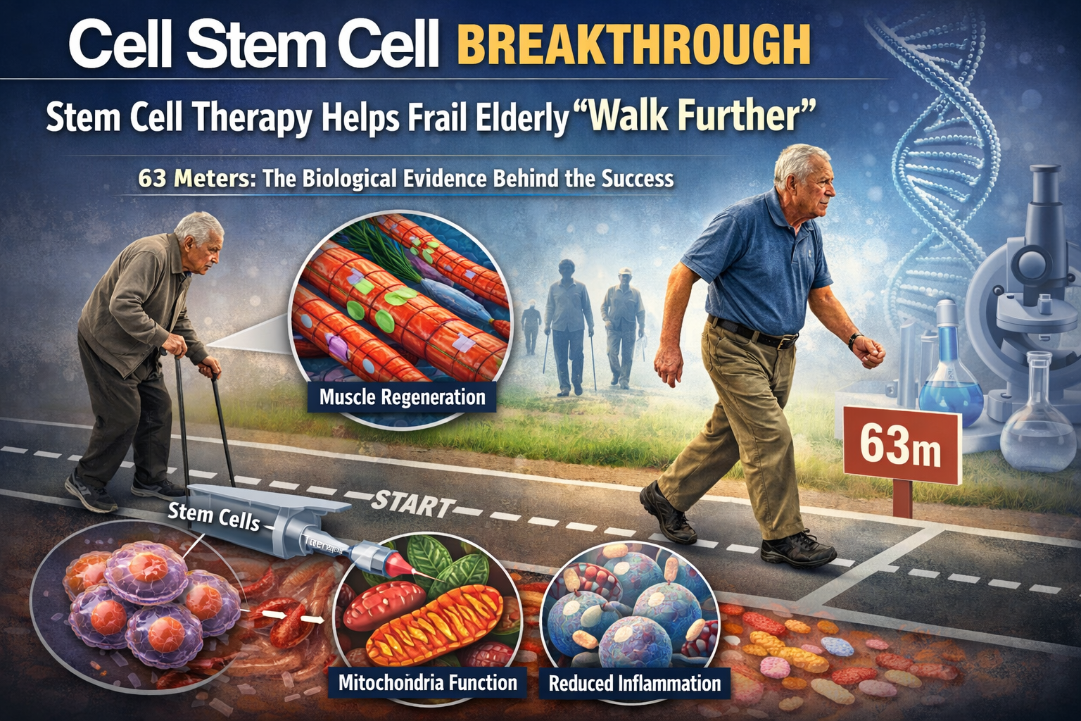 《細胞干細胞》重磅：干細胞療法讓衰弱老人“走得更遠”，63米突破背后的證據